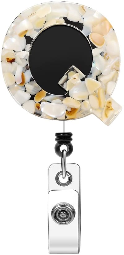 Dailygoods- ID-kaarthouder met 360° draaibare krokodillenklem - badge houder met trekkoord - multifunctionele badgehouder - roestvrijstalen clip - duurzame badge-rol - intrekbaar nylon draad