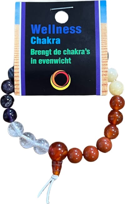 Chakra powerbead armband + kaart