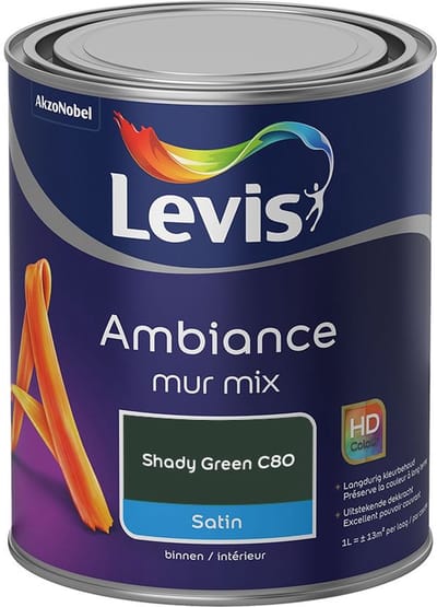 Levis - Ambiance Mur Satin Mix - Shady Green C80 - Mengverf - 1 L