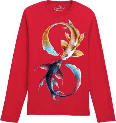 Koi Karper Eternal Bond - Fish The Coloured House Longsleeve T-shirt XXL