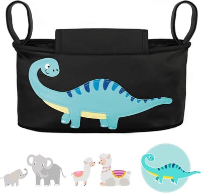 Kinderwagen Organizer - Buggy Tas - Onderweg Spullen - Met Disposer Vochtig Doekjes - 32 x 15 x 13 cm