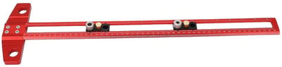 Houtbewerkingsliniaal - Meetgereedschap - Nauwkeurig Markeren - Dubbele Metrische Inch - 50 cm - Zilver