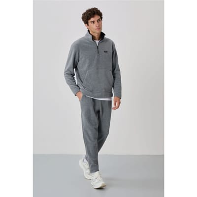 Heren Polyester Fleece Sweatshirt en Broek Set