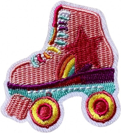 Rollerschaats - Skeeler - Sport - strijkapplicatie strijk embleem - patch - patches - stof & strijk applicatie