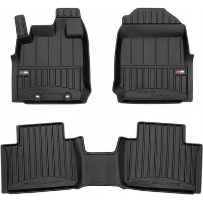 Frogum Geschikt voor ISUZU D-MAX III vanaf 2019 - Automatten Set - Extended Cab (Verlengde Cabine) - 3D Korytka - 6 cm Rand