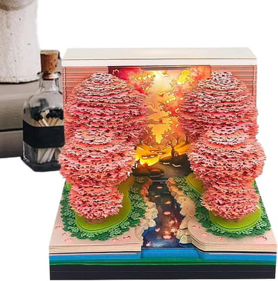 3D Bureaukalender - Papieren Notitieblok - Evenementen Planning - Decoratief Ontwerp - 8.5 x 8.5 x 6.2 cm