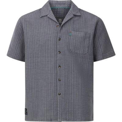 Jan Vanderstorm herren Overhemd Met Korte Mouwen - 41/42 - blauw - Plus Size