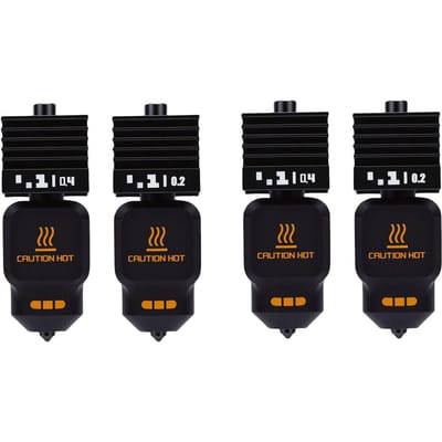 Kit Hotend 4PCS Compatible avec l'imprimante 3D Bambu Lab P2S Buse en Acier Trempé Amovible 0,2 MM 0,4 MM et Chaussettes en Silicone black