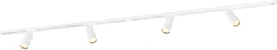 Ledvion - LED Railverlichting 2M + 5 Railspots (5W - 2700K - Wit - Dimbaar) - 1-Fase