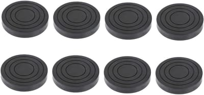 Wasmachine Dempers - Apparaat Voetstukken - Trillingsreductie - Schokabsorberend Antislip - 6x6x1 cm - Zwart
