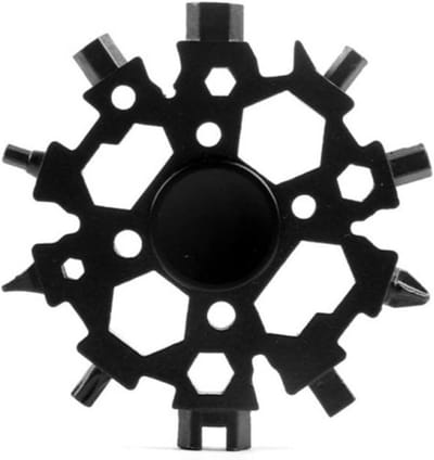 Sneeuwvlok Multitool - Gereedschapskaart Inbussleutel - Buitenactiviteiten & Reparatie - 23-in-1 Functies - N.v.t. - Zwart