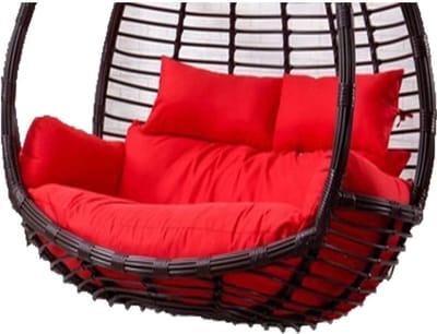 Hangstoel Kussen - Ei Nest Vorm - Buiten Ontspannen - Extra Dikke Padding - 150 x 110 cm - Rood