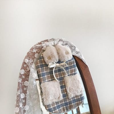 Honden Ruitjas Huisdierkleding Winter Teddy Huisdier Pomeriaan Kleine Puppy Vest Sjaal Hondenkleding voor Kleine Honden Puppykleding XL