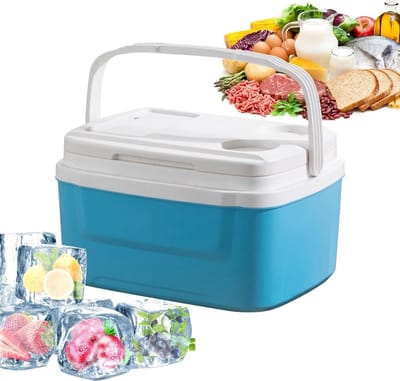 Koelbox Camping - Koeltas Draagbaar - Drankjes Koel Houden - Lekvrije Afdichting - 8 Liter - Blauw