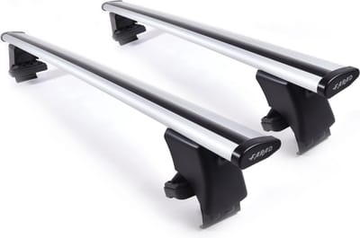 Dakdragers geschikt voor de Polestar 2 vanaf 2020 glad dak - Aluminium - Hoog laadvermogen 100kg - Wingbar - Zilver - Merk Farad