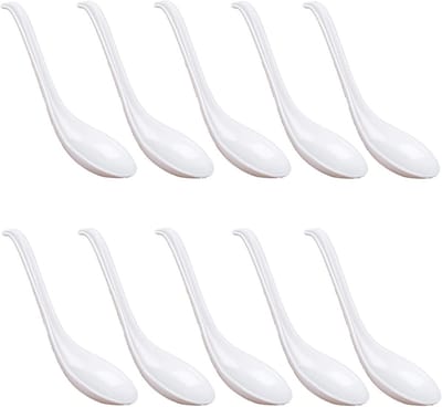 Solidchoice - Set van 10 Melamine Soeplepels met Lange Handgreep