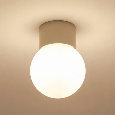SIGMA Plafondlamp Hotel Mood 1, grijs-beige, metaal, glas, G9