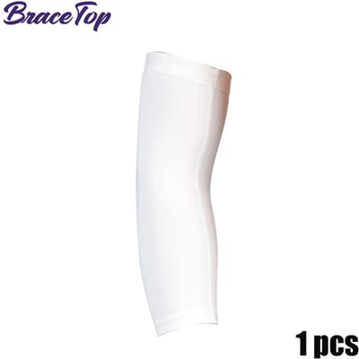 Bracetop Ademende Armsteun Kenmerken Mouw Zon UV Bescherming Basketbal Hardlopen Sportschool Training Armbeschermers Sport Compressie Elleboogbeschermers L