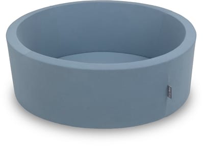 KiddyMoon Ronde Ballenbak Baby 90x30cm - Ballenbad Sensorisch - Wasbare Hoes - Blauw