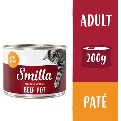 Smilla Rundvlees 6 x 200g Kattenvoer - Rund met Kalkoen