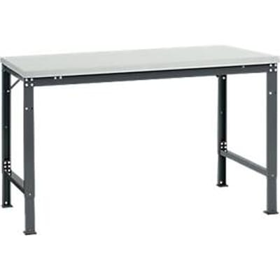 Manuflex basistafel UNIVERSAL Speciaal, 1500 x 1000 mm, melamine lichtgrijs, antraciet