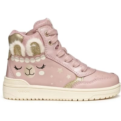 GEOX WASHIBA MEISJES Sneakers - ANTIEK ROZE/PLATINA - Maat 24