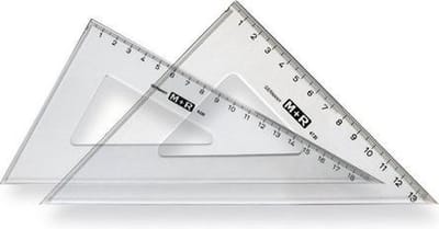 M+r Tekendriehoeken 13/18 Cm Transparant 2-delig