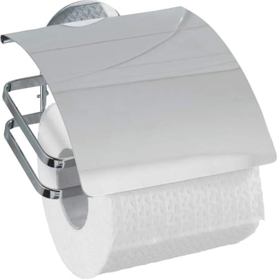Wenko Toiletrolhouder Turbo-loc-systeem 13 Cm Rvs Zilver