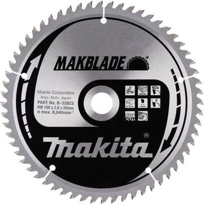 Makita Afkortzaagblad voor Hout | Makblade | Ø 190mm Asgat 20mm 60T - B-32823