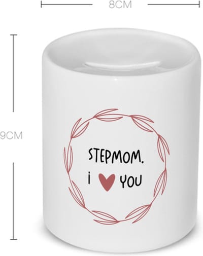 Akyol - stepmom i love you Spaarpot - Mama - de liefste stiefmoeder - moeder cadeautjes - moederdag - verjaardagscadeau - verjaardag - cadeau - geschenk - kado - gift - moeder artikelen - 350 ML inhoud