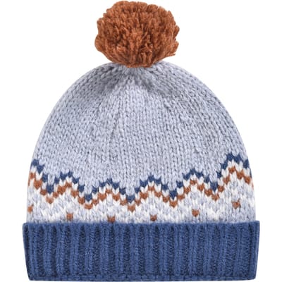 Louise Misha Beanie Michel Heather Grey Maat: 3-6Y | Accessoires Outlet | Unisex | Blauw