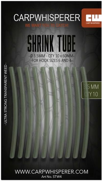 Carp Whisperer - Shrink Tube - Haak maat: 6 - 10 stuks - Weed