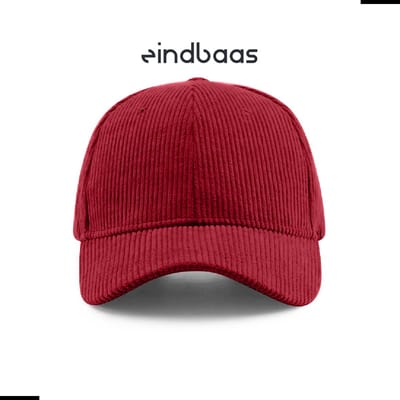 Legend Cap Basic - eindbaas - Corduroy - Red - Rode corduroy pet