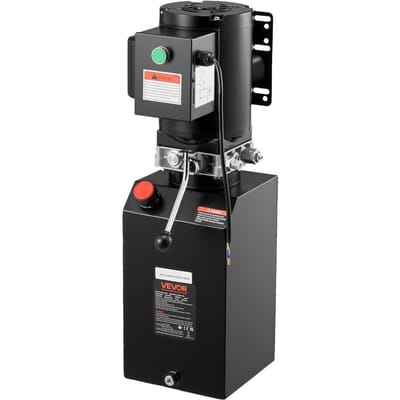 Groupe hydraulique, AC 220V, Unité hydraulique à simple effet 15 Quarts, Débit d'huile 6,3 L/min, Pression de refoulement max. 22 MPa pour Camion Benne, Auto