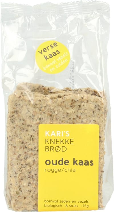 Kari's Crackers Knekkebrod oude kaas bio 175 Gram