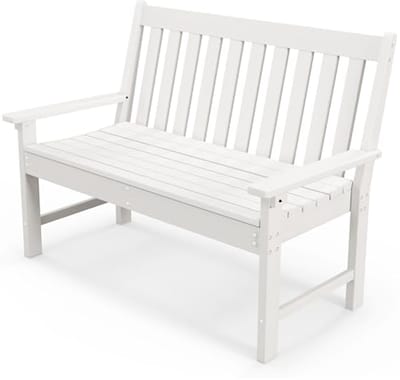 Weerbestendige 2-persoons tuinbank met rugleuning en armleuningen - ideaal voor balkon, tuin en terras