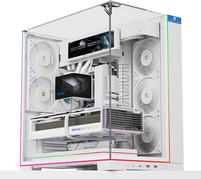 PC Behuizing - Computer Kast - Componenten Beschermen - 270 Graden Glas - 450mm Lengte - Wit