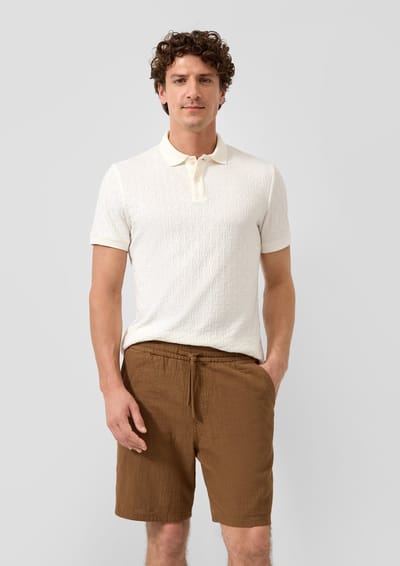 Relaxed Fit Mid-Rise Bermuda Met Rechte Pijpen Katoenen Voering s.Oliver Detroit