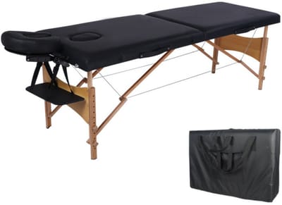 Livista® Multifunctioneel Massagetafel - Opvouwbaar - Poten van beukenhout - Hoogwaardig schuim - In hoogte verstelbaar (62-83 cm) - Draagvermogen 250 kg - Schoonheidsbed - Inclusief opbergtas