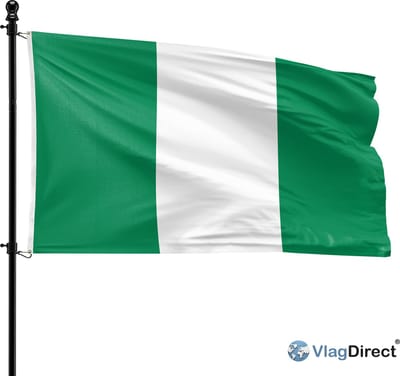 VlagDirect - Nigeriaanse vlag -Nigeria vlag - 90 x 150 cm.