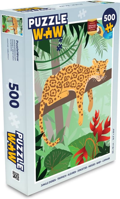Puzzel Jungle dieren - Toekan - Jongens - Meiden - Luipaard - Legpuzzel - Puzzel 500 stukjes