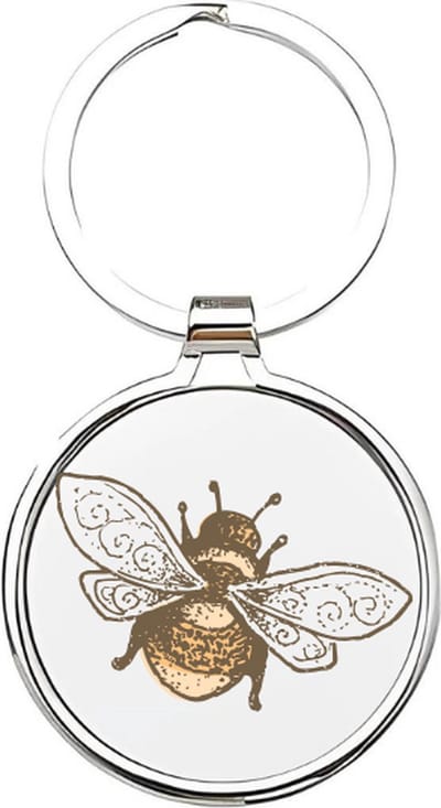 Akyol - Bijen Sleutelhanger - bij - Dierenliefhebbers - Bee - wesp - hommel - dieren - insecten - honing - honingraad - wespenkoningin - tuindieren - vliegend insect - dierendag - 4 x 7,5 CM