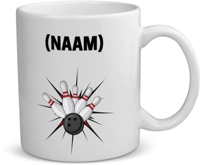 Akyol - bowlen met eigen naam koffiemok - theemok - Bowlen - bowler - sport - 350 ML inhoud