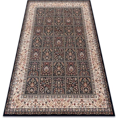 Kleden Rugsx Wollen tapijt NAIN Bloemen, kader 1181/51011 blauw 120x170 cm