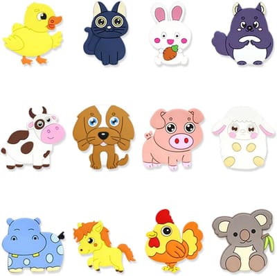 12 Delen Magnetische Dieren Speelgoed, Educatief Magnetisch Speelgoed voor Keuken, Kantoor en School, Ideale Decoratie voor Thuis en Lockers