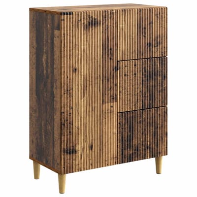 vidaXL - Dressoir - met - lade - Oud - hout - 66 - x - 34,5 - x - 90 - cm - Bewerkt - hout