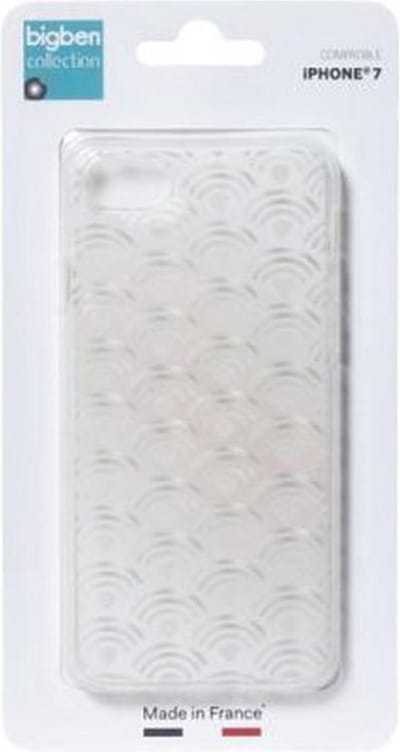 Bigben Connected, Hoesje geschikt voor iPhone SE 2020/8/7 - Semi-hardcase met Arabesken Patroon, Transparant