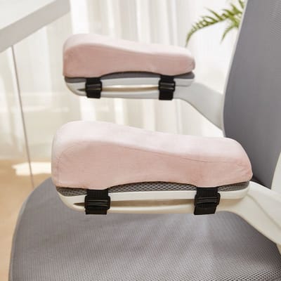 Tweedelige armleuningkussen voor bureaustoelen, verhoogde zachte elleboogbeschermer, comfortabel armleuning-elleboogkussen, elleboogondersteuning, geschikt voor computerstoel,roze