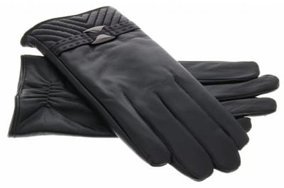 imoshion Echt lederen touchscreen handschoenen met bandje en stiksel - Maat L