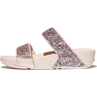 FitFlop Lulu Multi-Tonal Glitter Slides Vrouwen - Nude Rose Mix